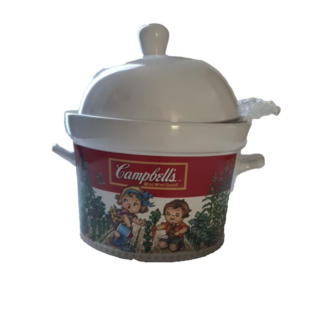 Vintage 1993 Campbell's Soup Collectible Soup Tureen With‎ Lid And Ladle